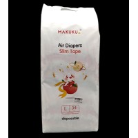 MAKUKU Air Diapers Slim Tape L