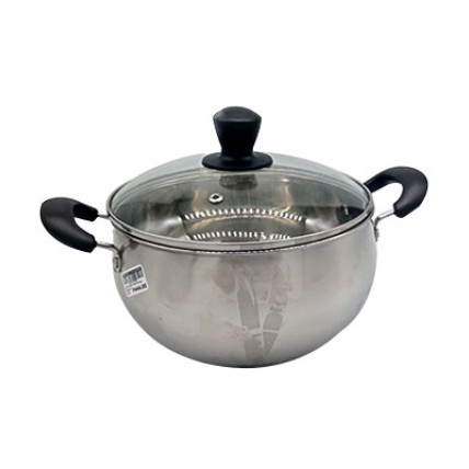 S/S Pot W/ Glass LID 