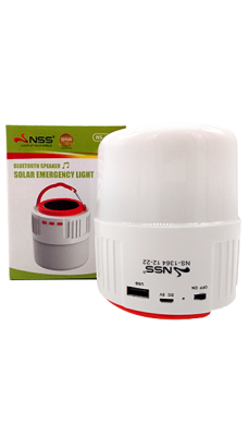 Solar Emergency Light w/ Bluetooth Speaker #NS-1364