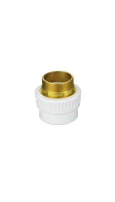 PPR White Male Adaptor Copper 1"