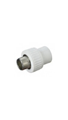 PPR White Male Adaptor 1"