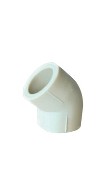 PPR White Elbow 45 1"