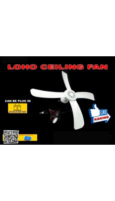 LOHO Solar DC 12V Ceiling Fan