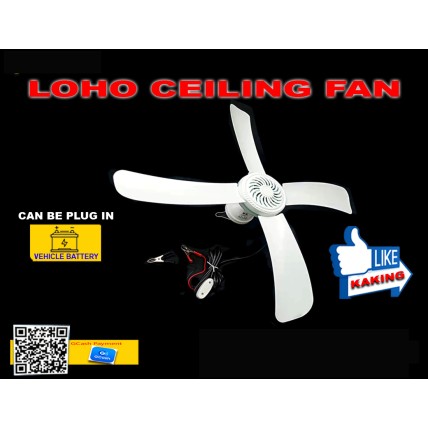 LOHO Solar DC 12V Ceiling Fan