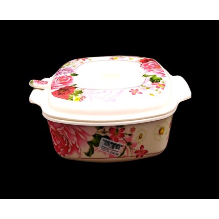 Short Square W/Cover And Spoon