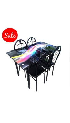 Tempered Glass Table 4 Seaters