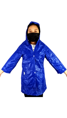 Kids PVC Raincoat Blue 