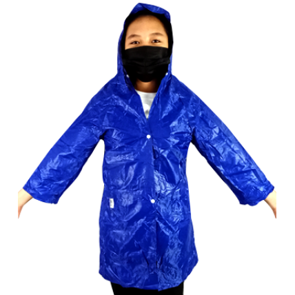 Kids PVC Raincoat Blue 