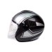 RXR HALF FACE HELMET R066C BLACK/SILVER