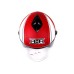 RXR HALF FACE HELMET R066C RED/SILVER