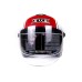 RXR HALF FACE HELMET R066C MATTE RED/WHITE