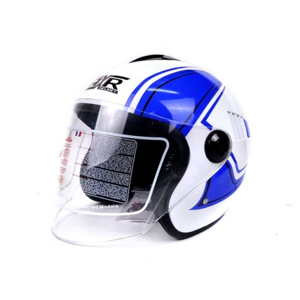 RXR HALF FACE HELMET R066C WHITE/BLUE