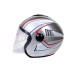 RXR HALF FACE HELMET R066C SILVER/WHITE