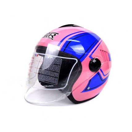 RXR HALF FACE HELMET R066C PINK/BLUE