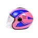 RXR HALF FACE HELMET R066C PINK/BLUE