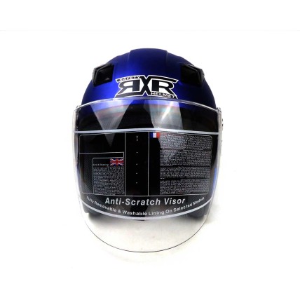 RXR 007 Muted Blue Half Face Helmet